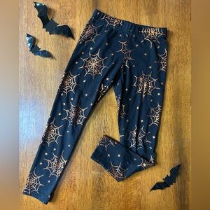 Black Spiderweb Leggings | Girls XS (4/5) 🖤🕷️